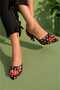 Dilla Women's Heeled Slippers Pointed Toe Casual Slippers 8.5 cm - 3