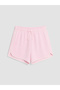 Lcw Kids Pink Soft Touch Shorts for Girls with Elastic Waist