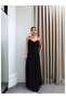 Long Dress with Gathered Detail Straps