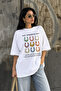 Eazy Unisex Oversize T-Shirt 100% Cotton White Horseshoe Dept. Cowboy Printed T-Shirt