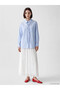 Özmarka New Season Blue Striped Women's Shirt Tunic - 2