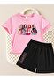 Blackpink K-Pop Band Printed Cotton Short Sleeved Children's Tshirt-Shorts Two-Piece Set