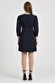 Women Pleated Mini Dress, Marine - 4