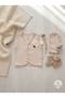 Organic Cotton Snap-Up Baby Vest – Sleeveless, Soft and Breathable Baby Vest |   Beige