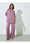 Purple Oversized Top And Wide Leg Pants Co-Ords