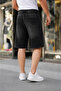 Men's Wide Leg Baggy Anthracite Denim Shorts - 2