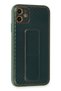Ilkestor iPhone 12 Case Coco Carbon Stand Cover (125302) - Green - 2