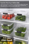 3-Piece 7.5Lt Elora Organizer Box - Lockable Lid Kitchen Organizer Legume Storage Container Transparent - 3