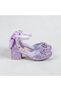 Girls' Purple Color Inside Illustrated Miniature Thick Heel Dressy Princess Shoes - 4