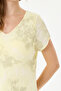 Yellow Italian Batik Patterned Lined Midi Dress Size 38 - 42 - 6