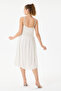 Beige Italian Lace Midi Dress with Elastic Back and Straps, Size 38 - 42 - 5