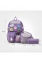 Children's 3-Piece School Bag Set, 6-Compartment Backpack, Thermal Lunch Bag and Pencil Case - 3
