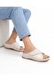 Beige Heel Spur Support Gel Sole Hallux Valgus Compatible Daily Comfortable Women's Slippers - 5