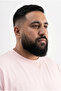 Men's Plus Size Basic T-Shirt Powder Pink - 2