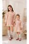 Girl's Floral Patterned Ruffle Detailed Cotton Lined Dress with Buckle Gift 2-10 Years Old |   Daisy - 3