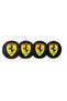 Wheel Logo Wheel Hub Emblem Sticker Emblem for Ferrari 4 Pieces 67mm