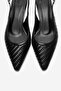 Alvessia Black Knitted Women's Low Heel Shoes - 2