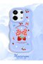 Poco X6 5g Compatible Case Camera Protector Blue Silicone Couple Phone Case Strawberry Pattern - 2