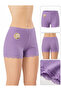 Women's 3-Piece Lace Long Ribbed Boxer Shorts - Cotton Stretch Ribbed Underwear Set - 2