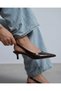 Women's Patent Leather Pointed Toe Stiletto Low Heel Shoes - 3