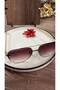 Women's Gold Framed Gradient Smoked Glass Pilot Sunglasses Uv400 - 3