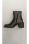 Genuine Leather and Fur Zippered Boots Women's Shoes - 3