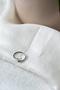 Women's Steel Silver Color Snake Motif Zircon Stone Ring