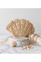 Hand Knitted Pearl-Embellished Mussel Straw Bag - Light Straw Oyster Model Women's Shoulder & Hand Bag Summer Beach Bag