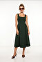 A-Line Midi Woven Dress Lwf0026 Dark Khaki
