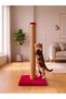 70 cm Red Cat Scratching Board - Jute Rope Cat Scratcher with Sturdy Base - 2