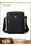Casual Oxford Crossbody Bag for Men Multiple Pockets Smooth Zipper Adjustable Strap Waterproof Squar