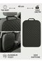 Car Seat Back Protection Cover Quilted Leather Black Stitching