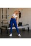 Women's Indigo High Waist Diver Fabric Basic Ankle Length Leggings Sports and Daily Use - 2