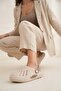 Elit Mys9808 Women's Sabo Slippers Ecru