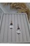 Copper Wire Wrapped Clear Drop Earrings - Authentic Dangle Earrings for Women