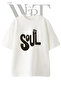 Soul Fist Design Printed Unisex White Oversize T-Shirt