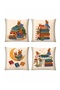 Rabbit Family Reading a Book Patterned 4-Piece Children's and Baby Pillowcase Set - 3