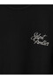 Özmarka New Season Black Crew Neck Printed Men's Sweatshirt - 7