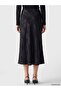 Lcwaikiki Classic Black Patterned A-Line Flared Skirt with Elastic Waist - 3