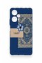 Poco F5 Compatible Blue Ethnic Carpet Pattern Silicone Case - 3