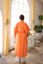 Orange Belted Oversize Tunic with Pockets - 5