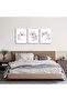 Translucent Pink Floral 3 Piece Gallery Wrapped Canvas Wall Art | 3x 30x40cm 12x16 inch | Botanical Flower Triptych Wall Decor - 8