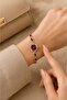 Boris Accessory Gold Stone Elegant Round Dial Women's Wristwatch - 4