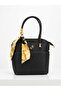 Leather-Look Multi-Compartment Hand and Shoulder Bag with Scarf Detail - 4