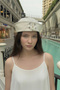 White Women's Sailor Hat with Laces |   Vintage Sailor Cap - 2