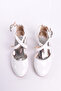Crossed White Patent Leather Girls' Heeled Shoes - 4
