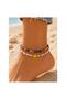 Bamboo Beads - Pearl - Yellow Star Women's Anklet