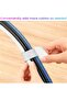 Adhesive Hook and Loop Cable Ties, 20 Pcs Reusable Self-Adhesive Cord Organizer Straps with Sticky Back for Desk, Home, Office Cable Management - 2
