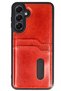 Aconcept Galaxy A36 Case Sara Leather Case with Business Card Holder (115322) - Red