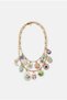Brand Model 2-Piece Resin Flower Charm Necklace